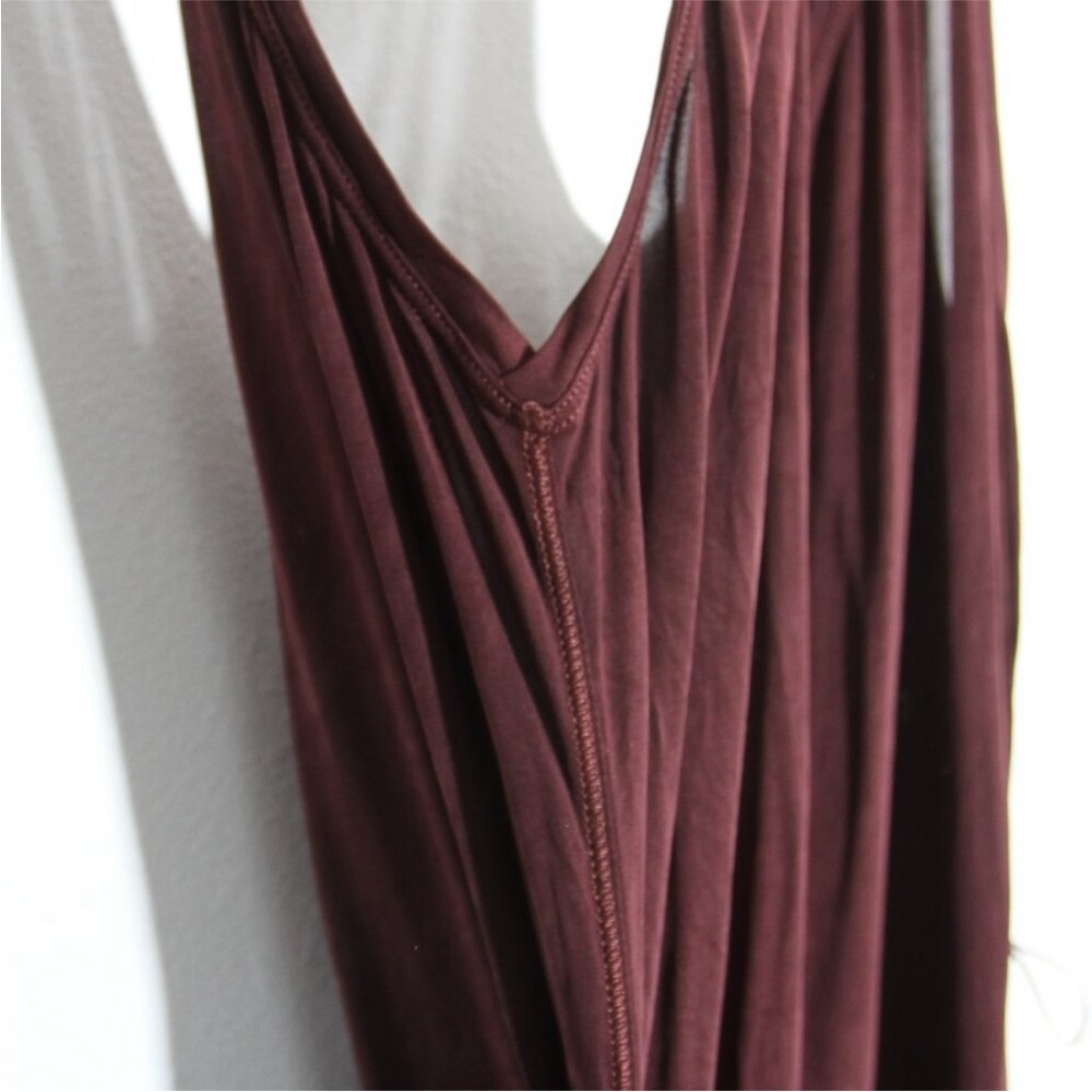 Lululemon Principal Dancer Jumpsuit *31" Midnight Maroon Cupro Sleeveless Sz 12 - Picture 8 of 13